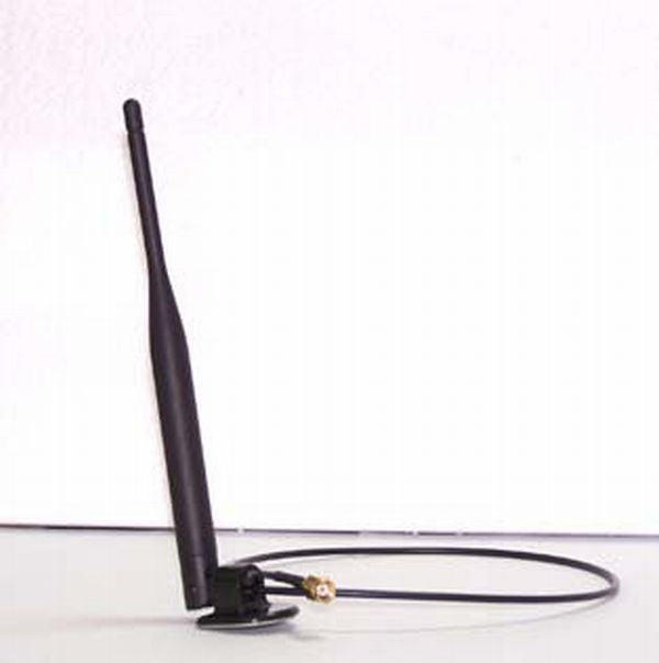 Adhesive Small Stubby Antenna with 1 Cable Bluetooth/WiFi 2,4/