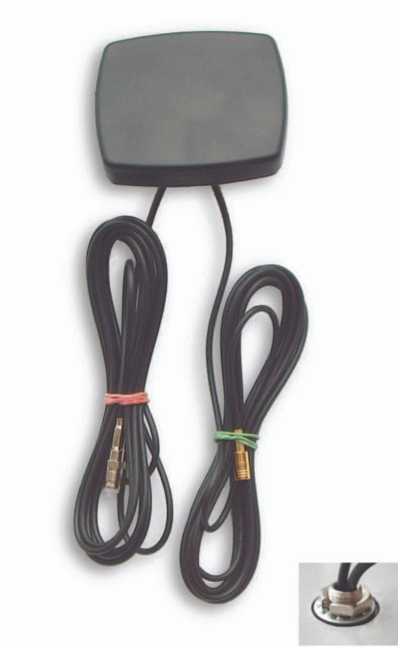 Screwable Flat Antenna with 2 Cable 2G/3G/GPS/