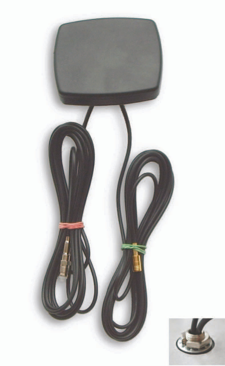 Schraubbare Flachantenne mit 2 Kabeln 2G/3G/GPS/
