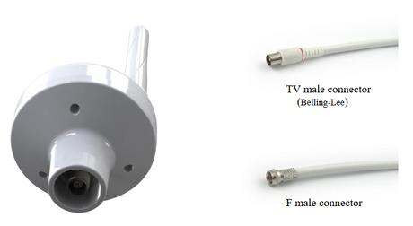 Schraubbare Stationär-/Wandantenne mit 1 Kabel DVB/T/