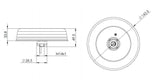 Verschraubbare Puckantenne mit 2 Kabeln 2G/3G/4G/Bluetooth/WiFi 2,4/
