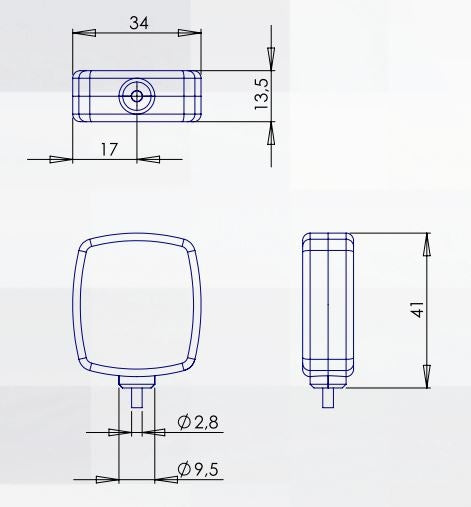 Adhesive Flat Antenna with 1 Cable GPS/Glonass/